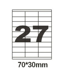 Etichete autoadezive A4, 100 foi, 27 buc, 70x30 mm